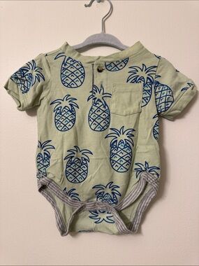 Sovereign Code Light Green Pineapple Print Short Sleeve One-Piece